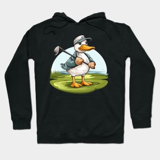 Duck playing golf Hoodie